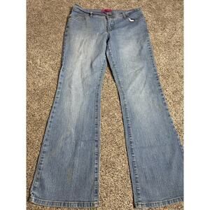 Vintage GLO Womens Junior Sz 11 Light Blue Jeans Stretch Flare Y2K Denim